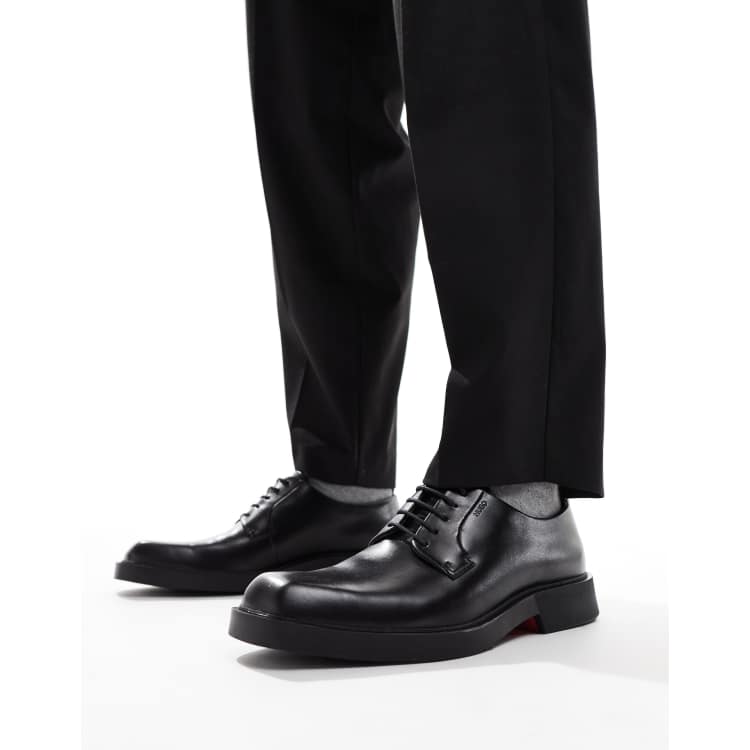 HUGO Red Iker derby shoes in black leather | ASOS display picture 3