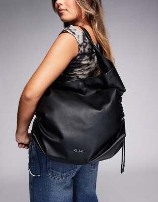 Ilene large shoulder bag with adjustable drawstrings