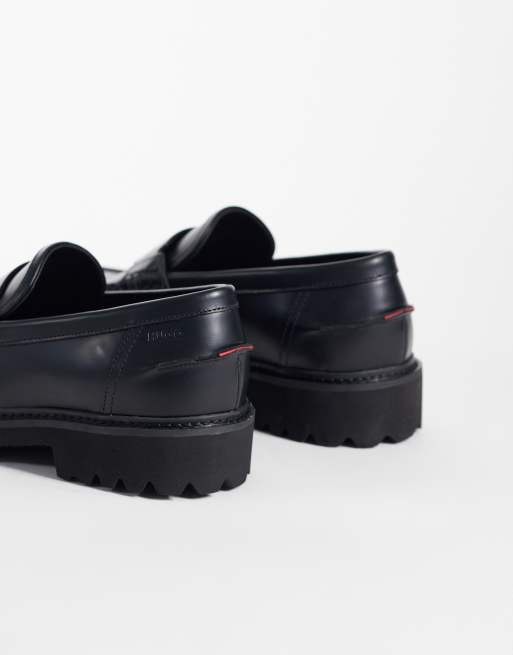 HUGO Red Leder-Loafer in Schwarz, 3 von 4