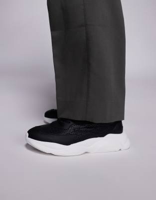 HUGO Red - Leon - Baskets de running à logo monogramme - Noir