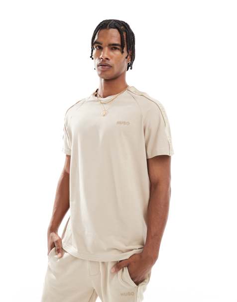 HUGO Red – Liam – Beige t-shirt, del av set - view 1