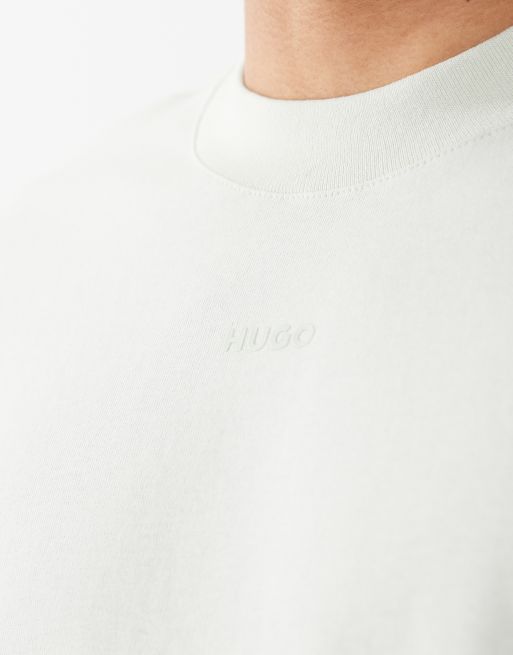 HUGO Red – Ljusgrön t-shirt i jersey med avslappnad passform, 3 av 5
