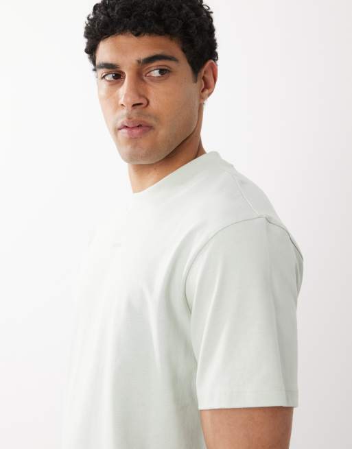 HUGO Red – Ljusgrön t-shirt i jersey med avslappnad passform, 5 av 5