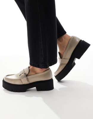 HUGO Red - Loafer in Hellbeige mit dicker Sohle-Neutral