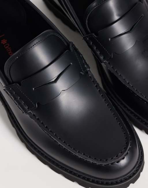 HUGO Red loafers i svart läder, 4 av 4