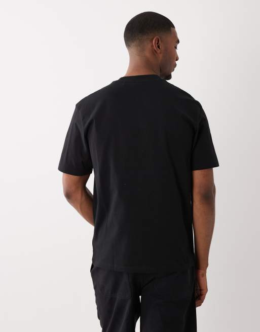 HUGO Red – Locker geschnittenes T-Shirt in Schwarz mit Logo-Aufnäher, 5 von 5