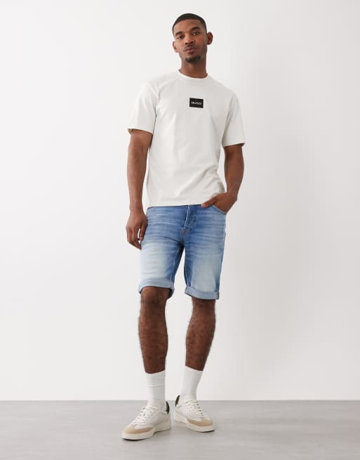 HUGO Red – Locker geschnittenes T-Shirt in Weiß mit Logo-Aufnäher, 2 von 5