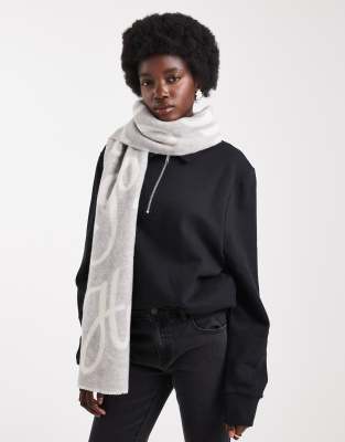 Hugo Red HUGO Red logo scarf in grey