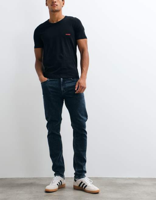 HUGO Red lot de 3 t-shirts à logo avec logo poitrine multicolore, 4 de 5