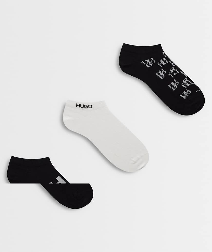 Lot de 3 paires de chaussettes à logo - Noir 36-38