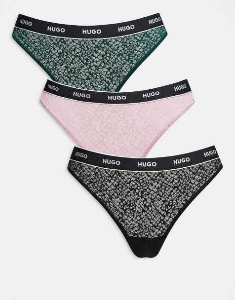 HUGO Red - Lot de 3 strings en dentelle - Multicolore - view 1