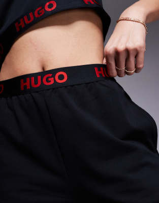 Hugo Red Lounge T-shirt In Black