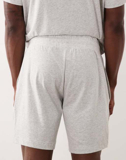 HUGO Red – Lounge-Shorts aus Baumwolle in Grau mit Logo, Kombiteil, 5 von 5