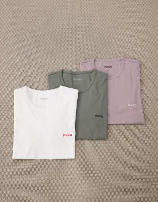 Lounge-T-Shirts in verschiedenen Farben, 3er-Pack-Mehrfarbig Mehrfarbig S