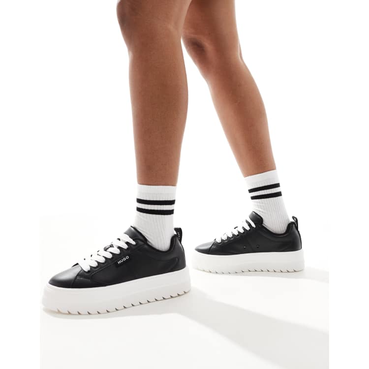 HUGO Red Lyssa chunky sneakers in black ASOS