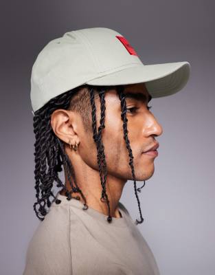 Hugo Red Men Label Logo Cotton Baseball Cap