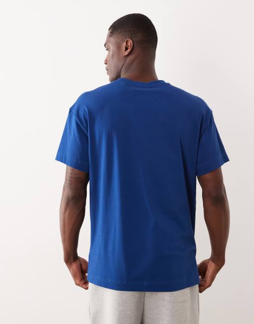 HUGO Red – Mörkblå t-shirt i bomull med logga, 4 av 5