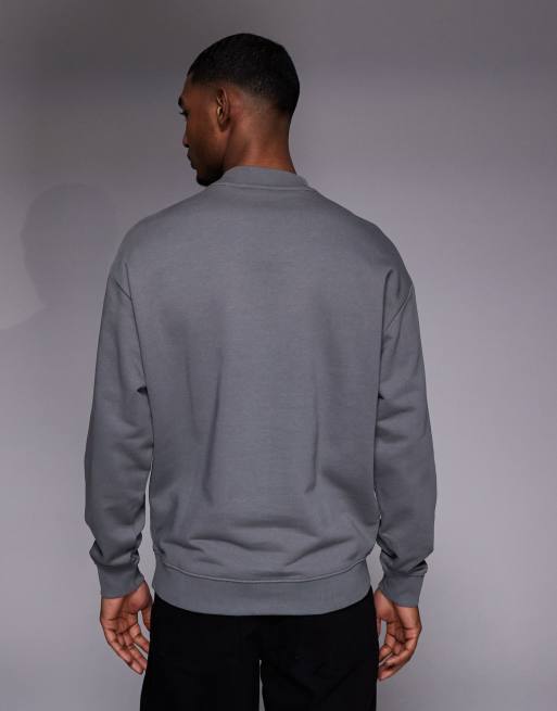 HUGO Red – Mörkgrå, avslappnad sweatshirt, 3 av 5