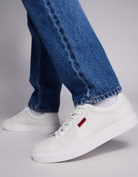 Asos mens white sneakers online