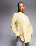 [Hugo Red] HUGO Red oversized fit shirt in yellow 16 Medium yellow