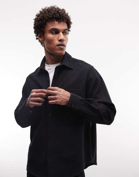 HUGO Red oversized shirt in black