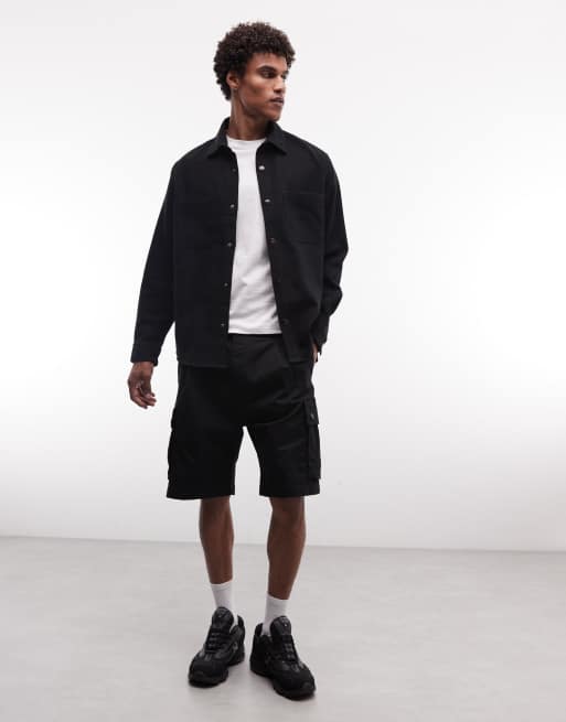 HUGO Red oversized shirt in black, 2 of 5