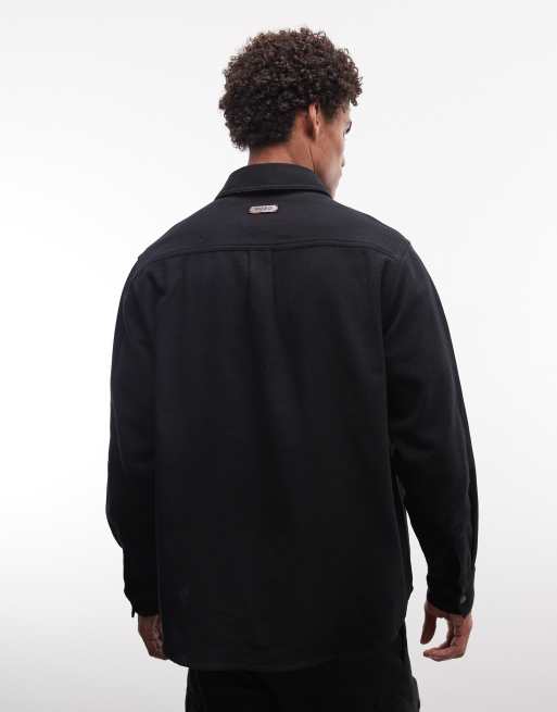 HUGO Red oversized shirt in black, 5 of 5