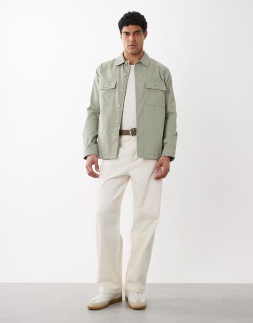 HUGO Red oversized shirt in light green, 2 of 5