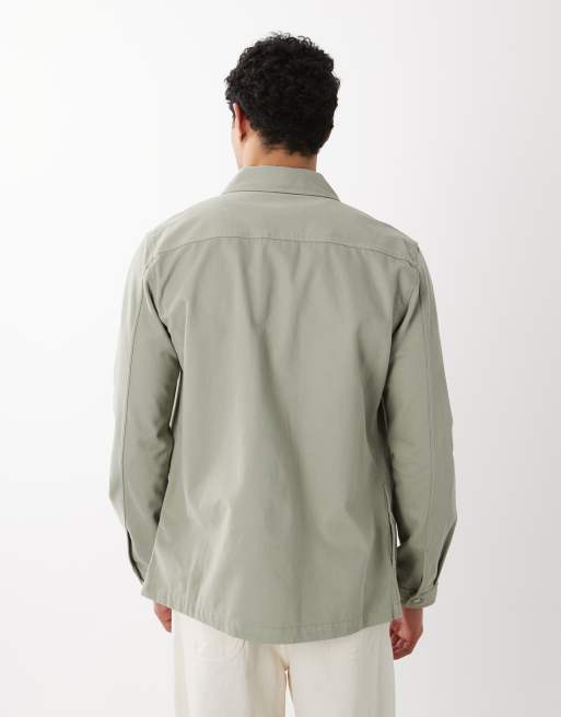 HUGO Red oversized shirt in light green, 5 of 5