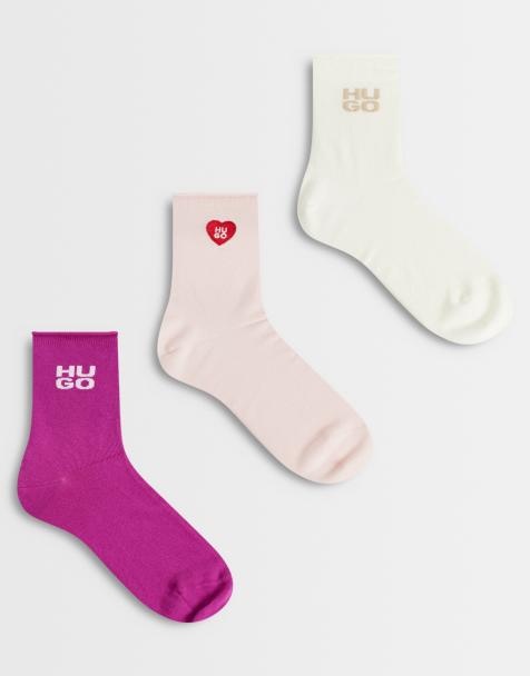 HUGO Red - pack de 3 calcetines con logo en multicolor - view 1