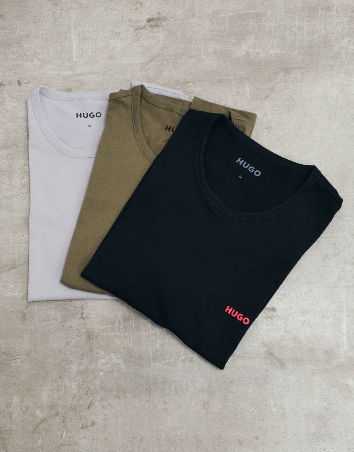 Hugo Red pack de 3 camisetas con logo y logo en el pecho en varios colores