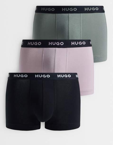 Hugo Red - Pakke med 3 par grå boksershorts - view 1