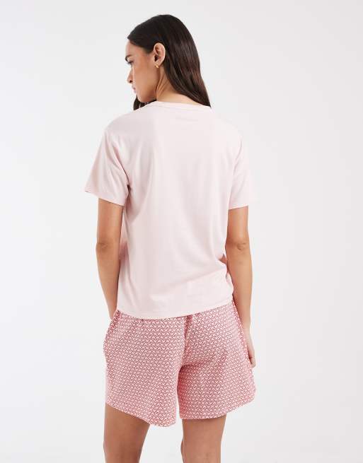 HUGO Red – Pasteloworóżowa piżama w serca, 4 z 4