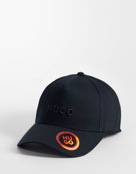 HUGO Red - Pet van katoenen keperstof met logo in zwart - view 1