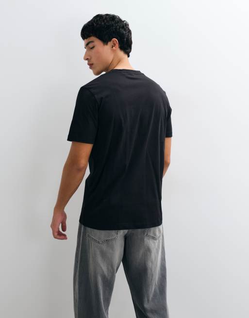 HUGO Red regular fit t-shirt med grafiskt tryck i svart, 5 av 5