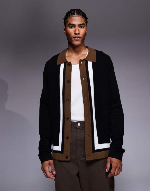 HUGO Red relaxed fit cardigan in black
