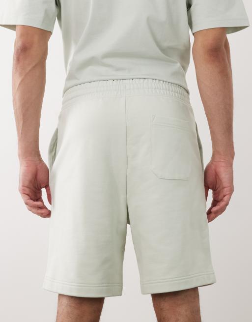 HUGO Red relaxed fit jersey shorts in light green, 5 of 5