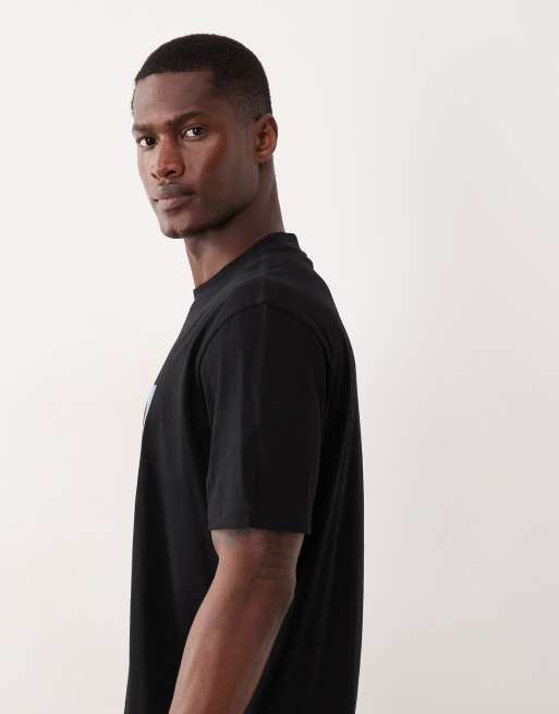 HUGO Red relaxed fit printed t-shirt in black, 5 of 5
