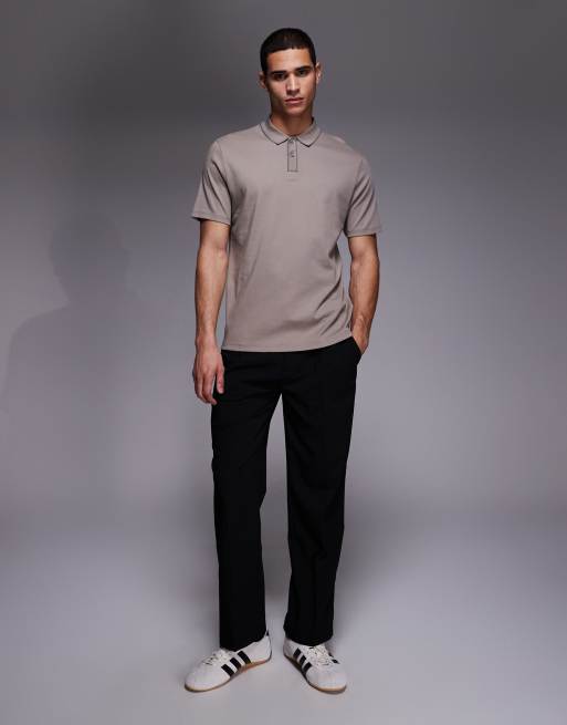 HUGO Red – Relaxed-Fit-T-Shirt in Hellgrün mit Kragen und Knopfleiste, 2 von 5