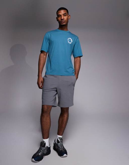 HUGO Red relaxed jersey shorts in dark grey, 2 of 5