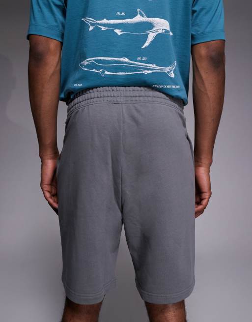 HUGO Red relaxed jersey shorts in dark grey, 4 of 5