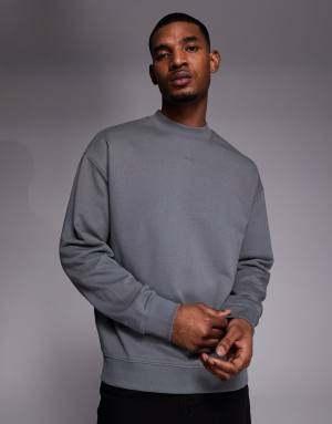 HUGO Red relaxed sweatshirt in dark grey