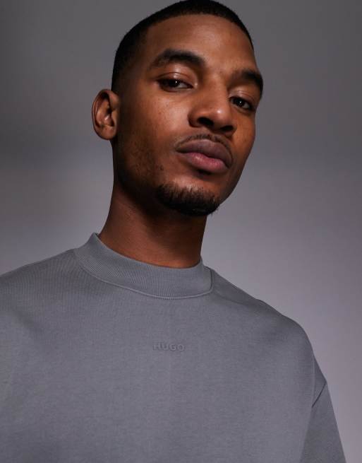 HUGO Red relaxed sweatshirt in dark grey, 5 of 5