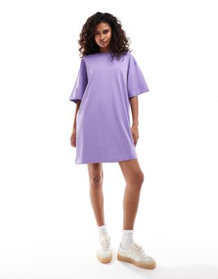 HUGO Red relaxed t-shirt dress in purple