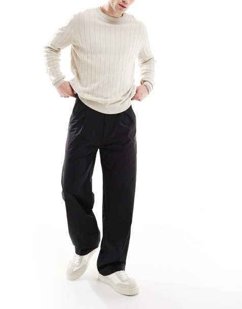 Hugo Red Riko straight fit trousers in black - view 1