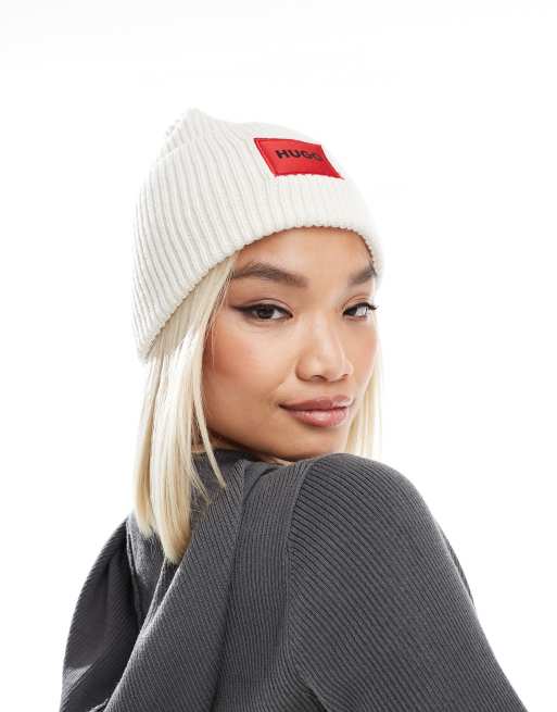 HUGO Red - Saffa - Bonnet - Blanc cassé, 2 de 4