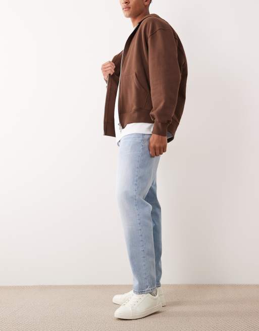 HUGO Red – Schmal zulaufende Denim-Jeans in Hellblau, 2 von 5