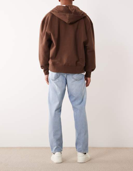 HUGO Red – Schmal zulaufende Denim-Jeans in Hellblau, 3 von 5