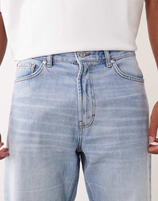 HUGO Red – Schmal zulaufende Denim-Jeans in Hellblau, 4 von 5