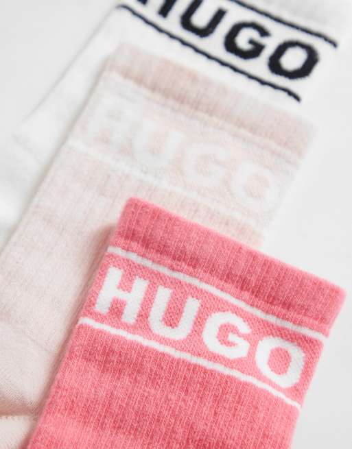 HUGO Red - Set van 3 paar geribbelde sportsokken in multi, 2 van 3